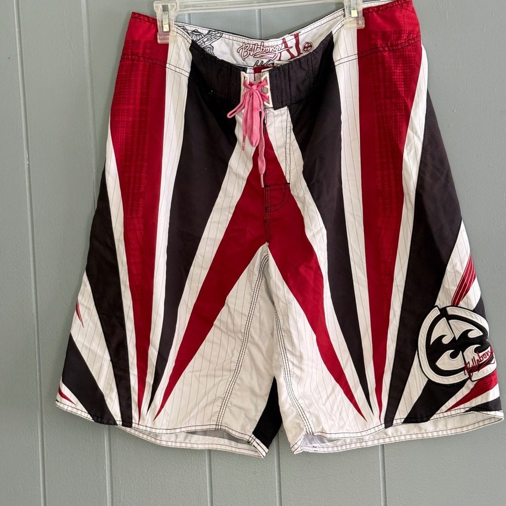 Vintage Billabong Andy Irons Rising Sun Samurai Boardshorts Y2K Surf Mens 38